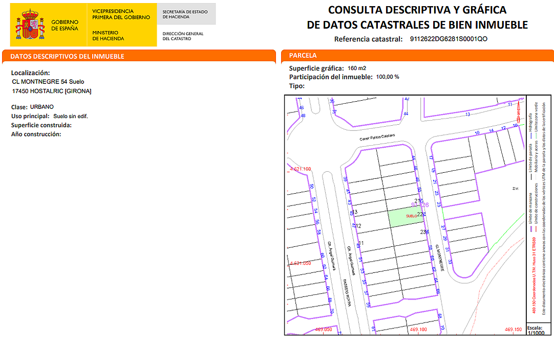 Terreno urbano en venda en Hostalric